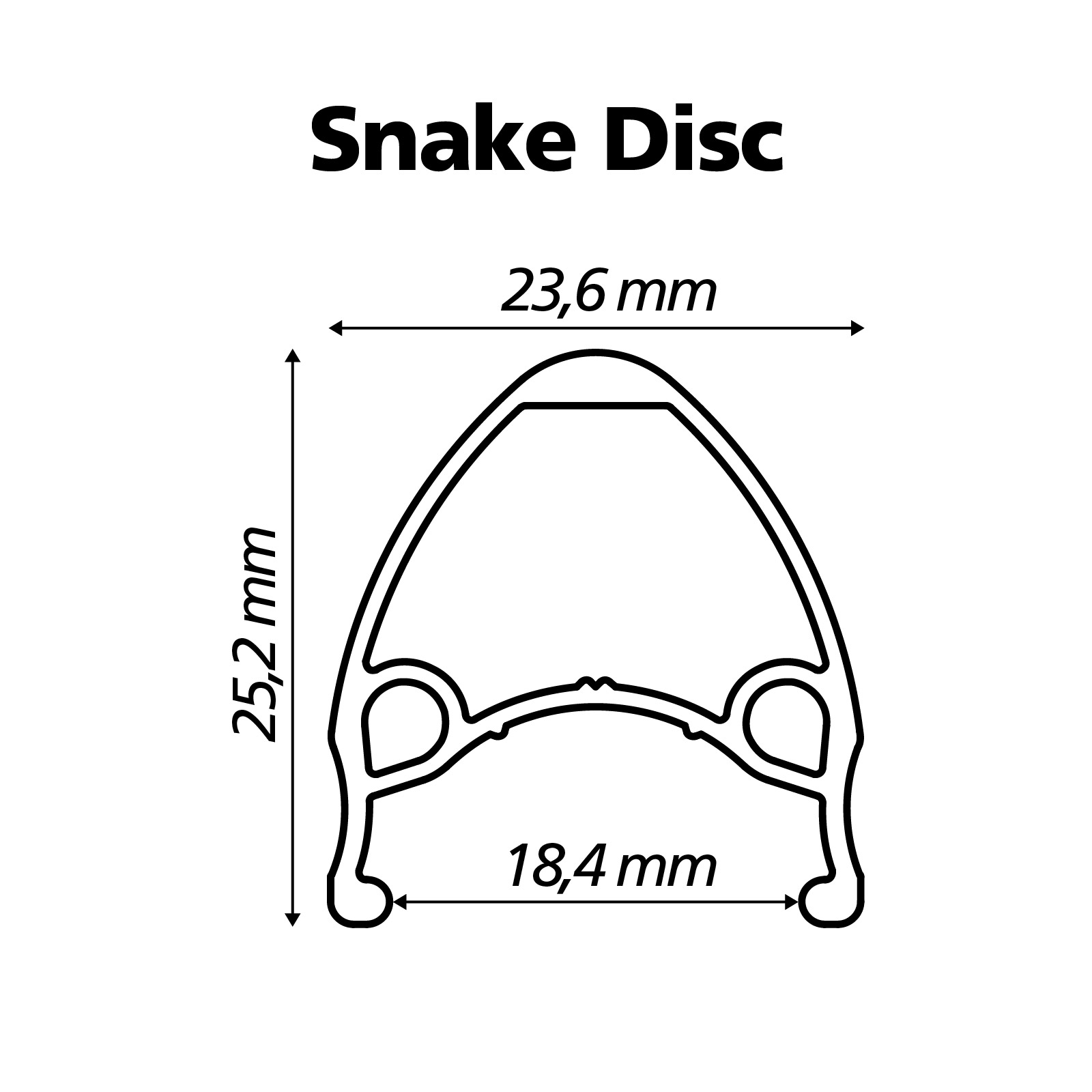 Perfil - Aro Viper Snake Disc - Preto Fosco