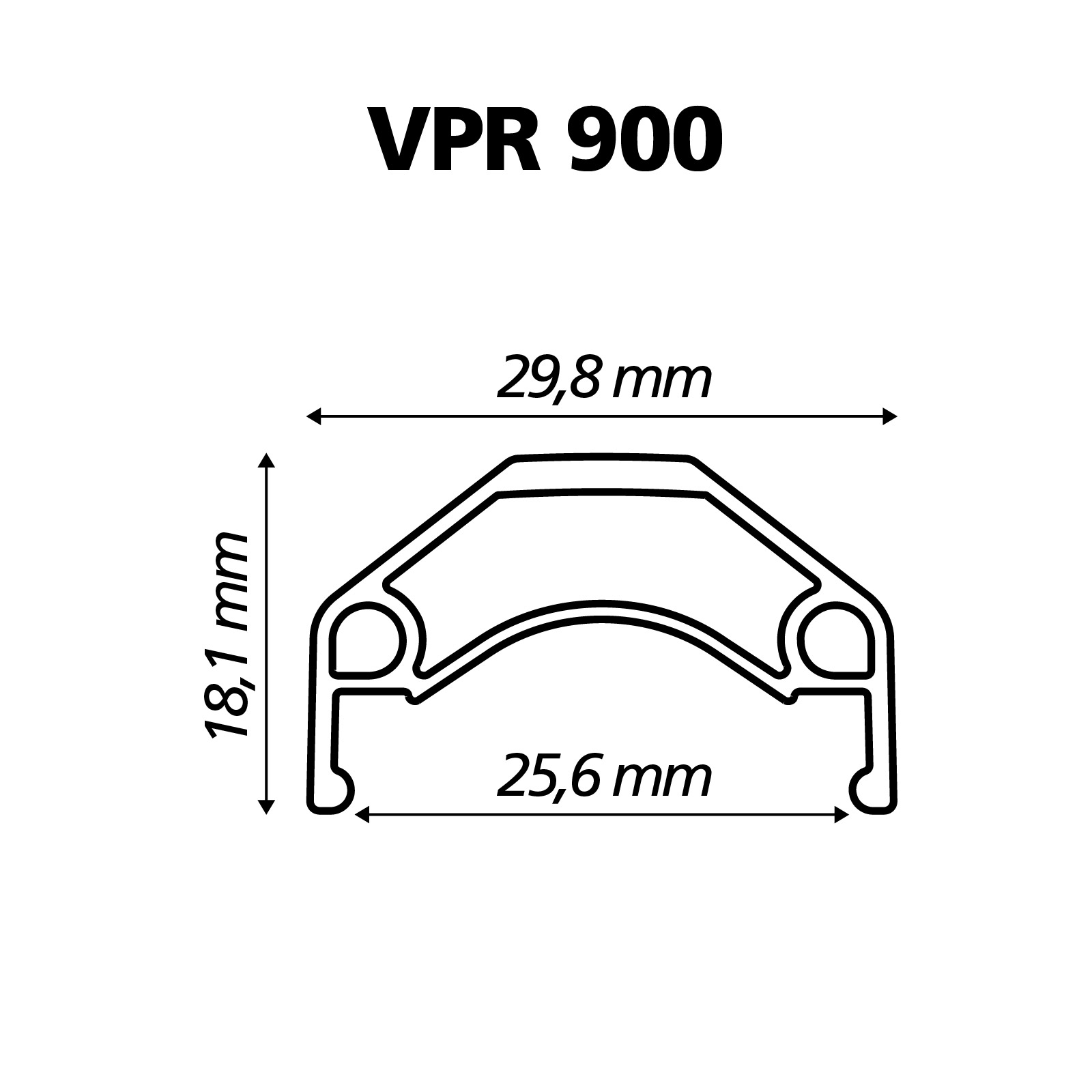Perfil - Aro Viper VPR 900 - Preto Fosco