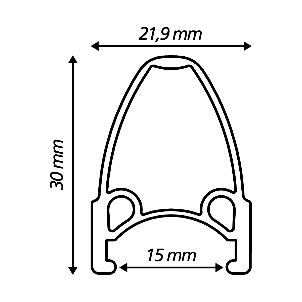 Perfil - Aro Viper Pedal Attack - Preto Fosco
