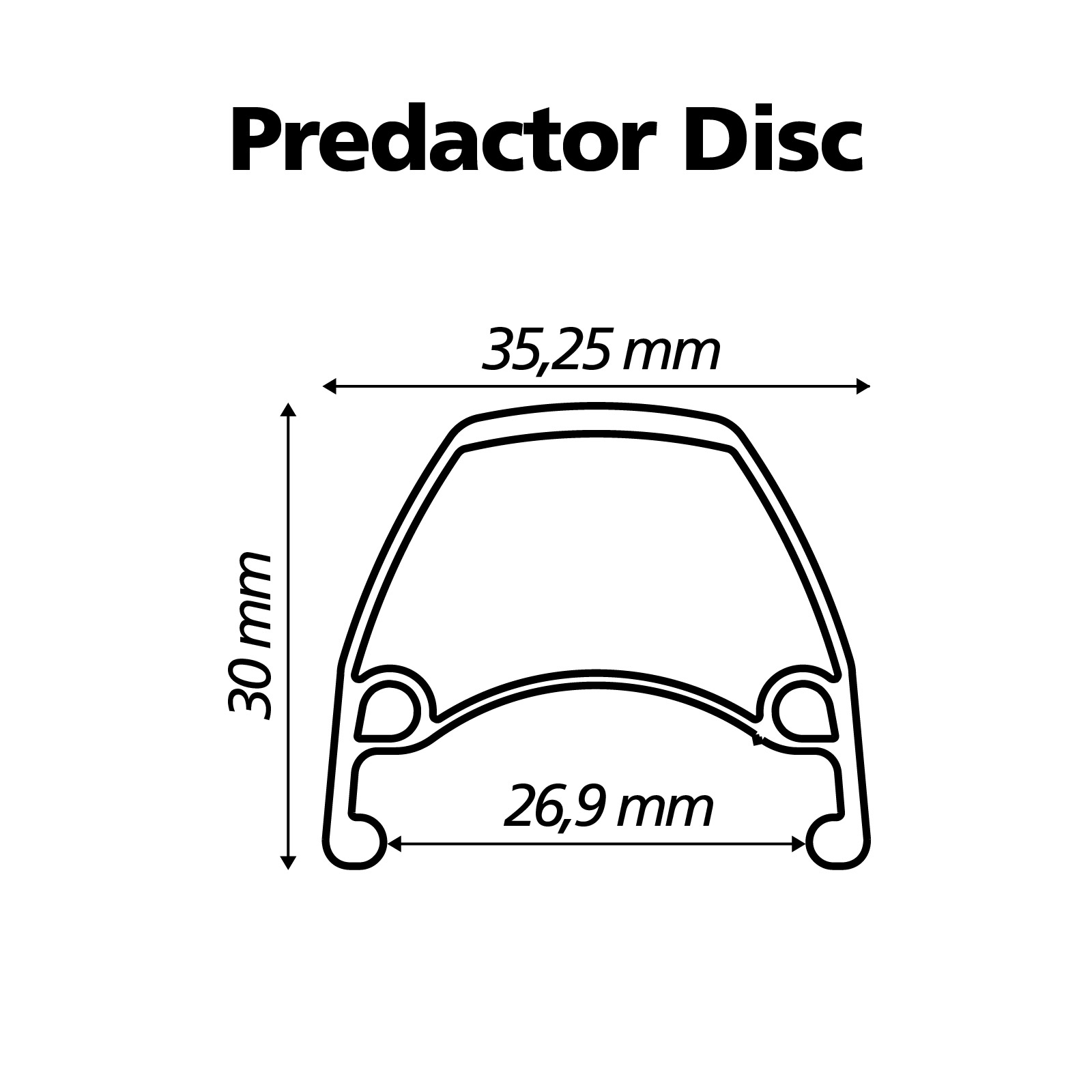 Perfil - Aro Viper Predactor Disc - Preto Fosco