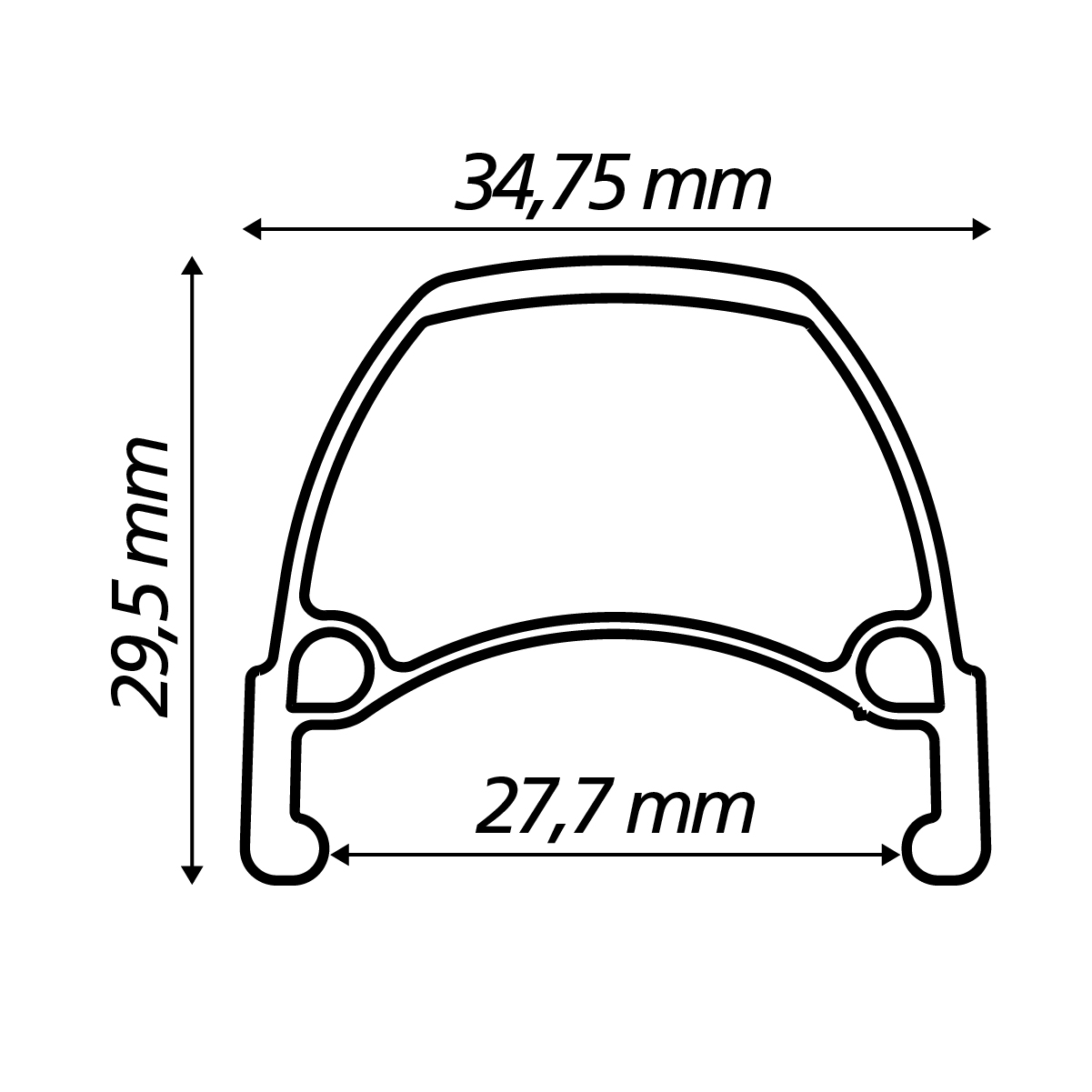 Perfil - Aro Viper Predactor V-Brake - Preto Fosco